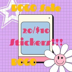 BOGO Stickers Sale - 20/$10 (Get double your money, plus freebies!)